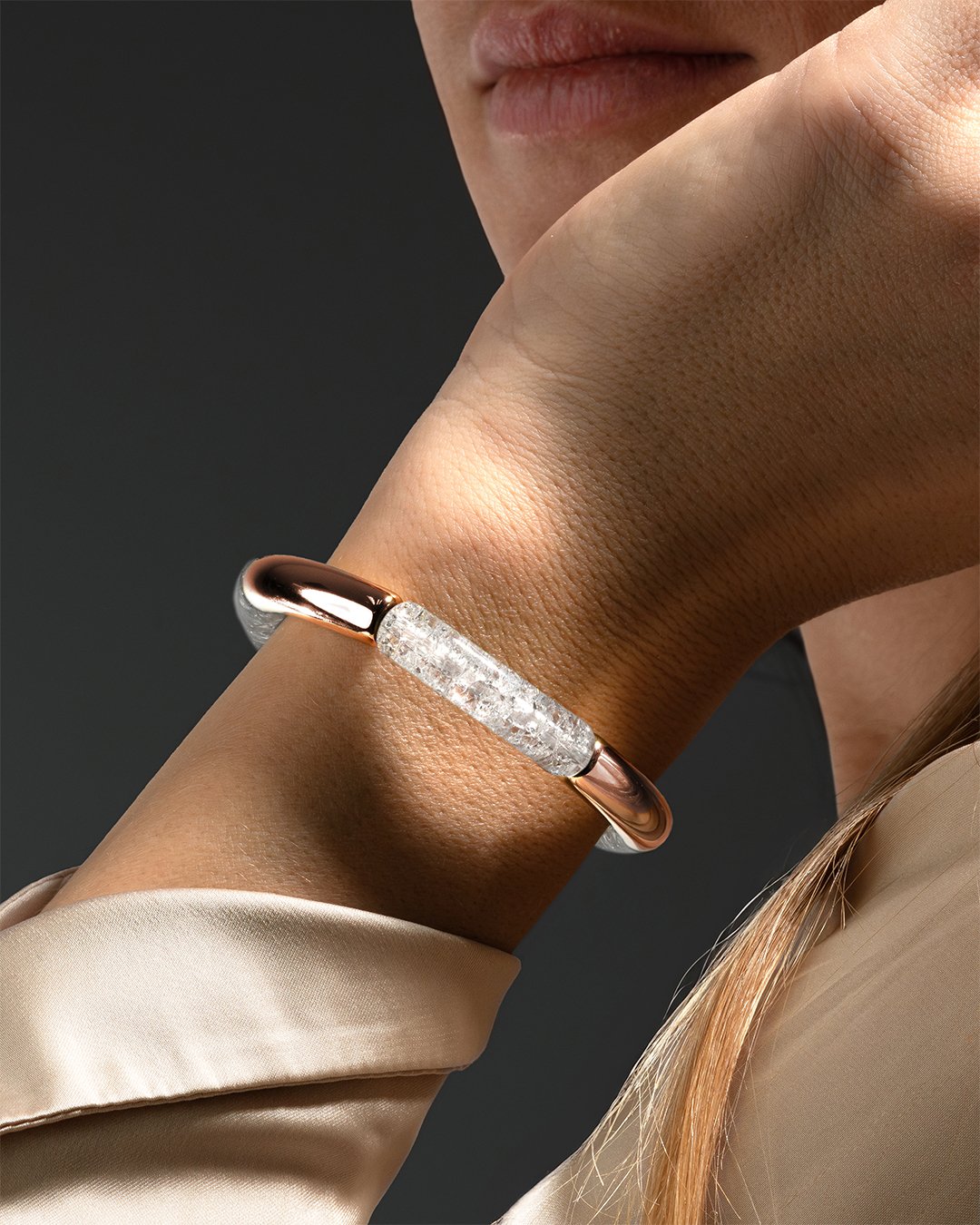 Armband Acetate Kristallklar Gebrochen Tanaro