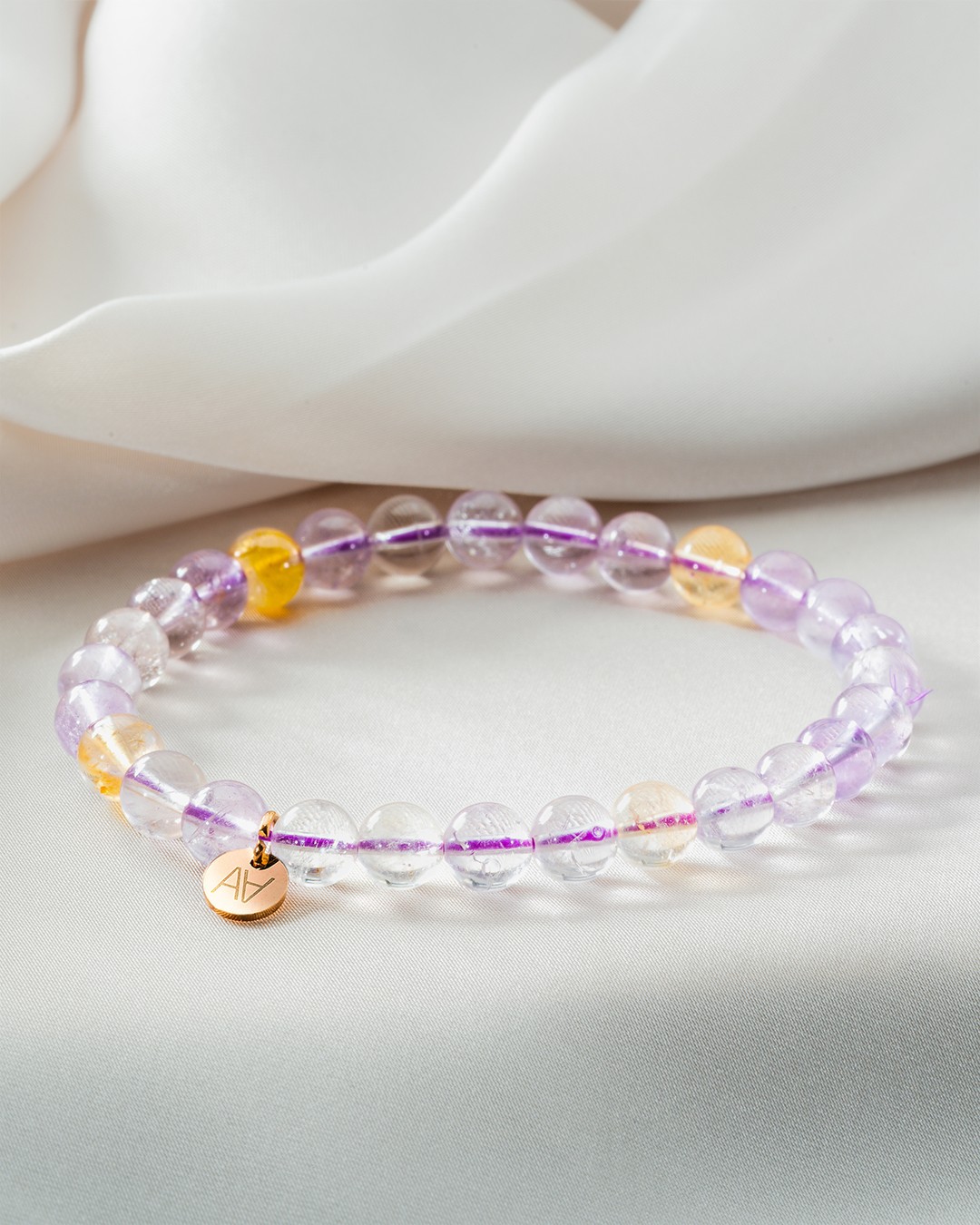 Armband Natursteine Bracelet amétrine 6mm