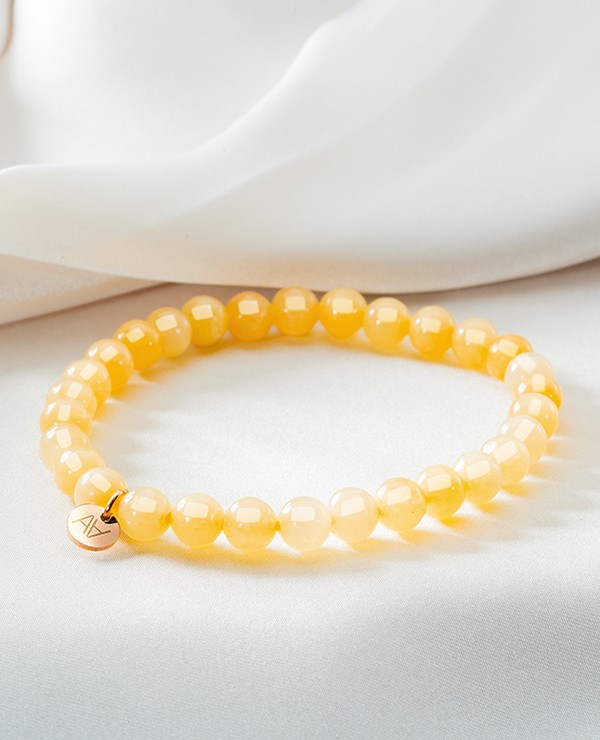 Bracelet calcite orange 6mm