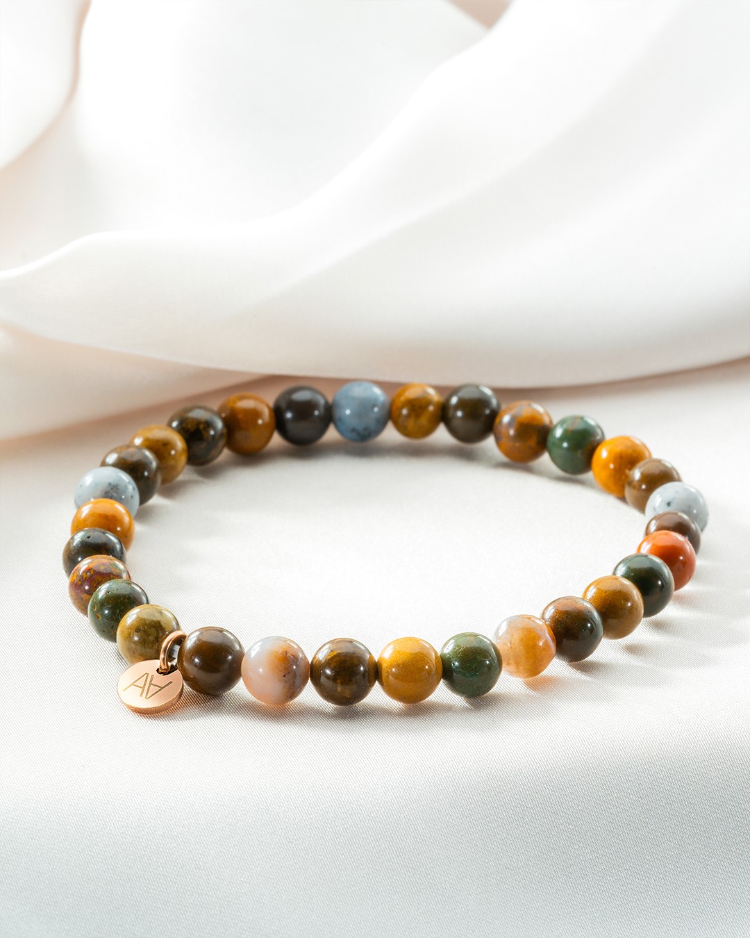 Armband Natursteine Bracelet jaspe océan 6mm