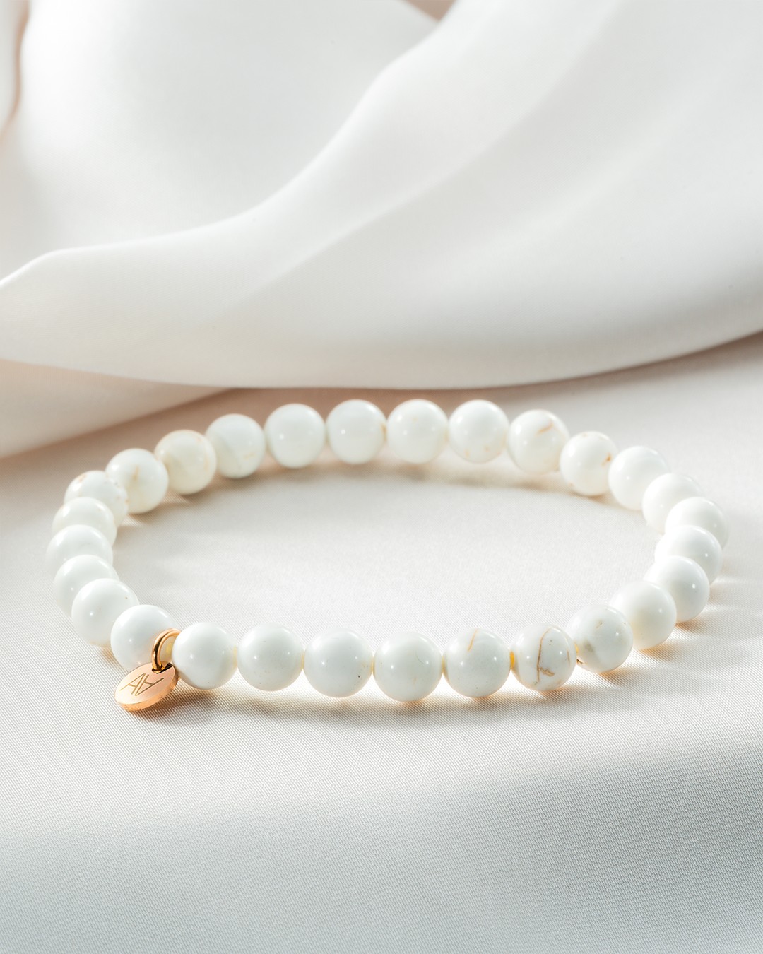 Armband Natursteine Bracelet magnésite 6mm