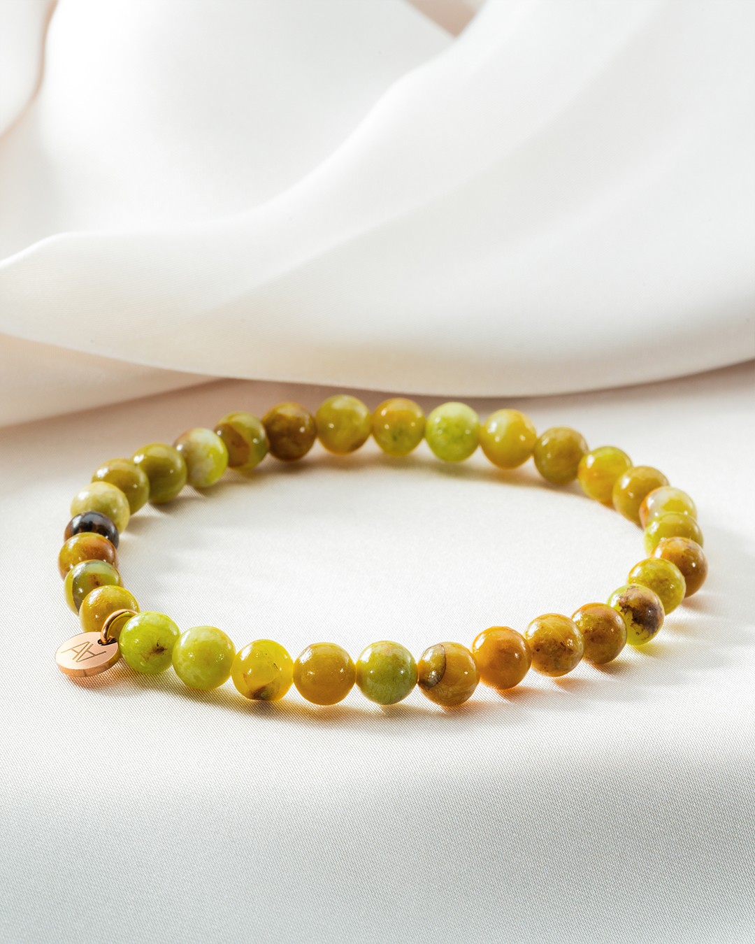 Armband Natursteine Bracelet opale verte 6mm