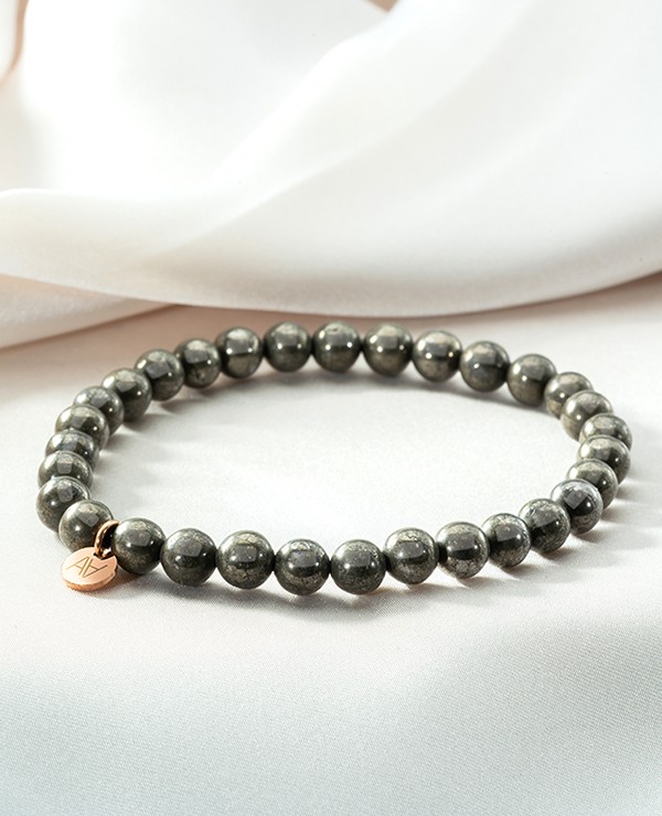 Bracelet pyrite 6mm