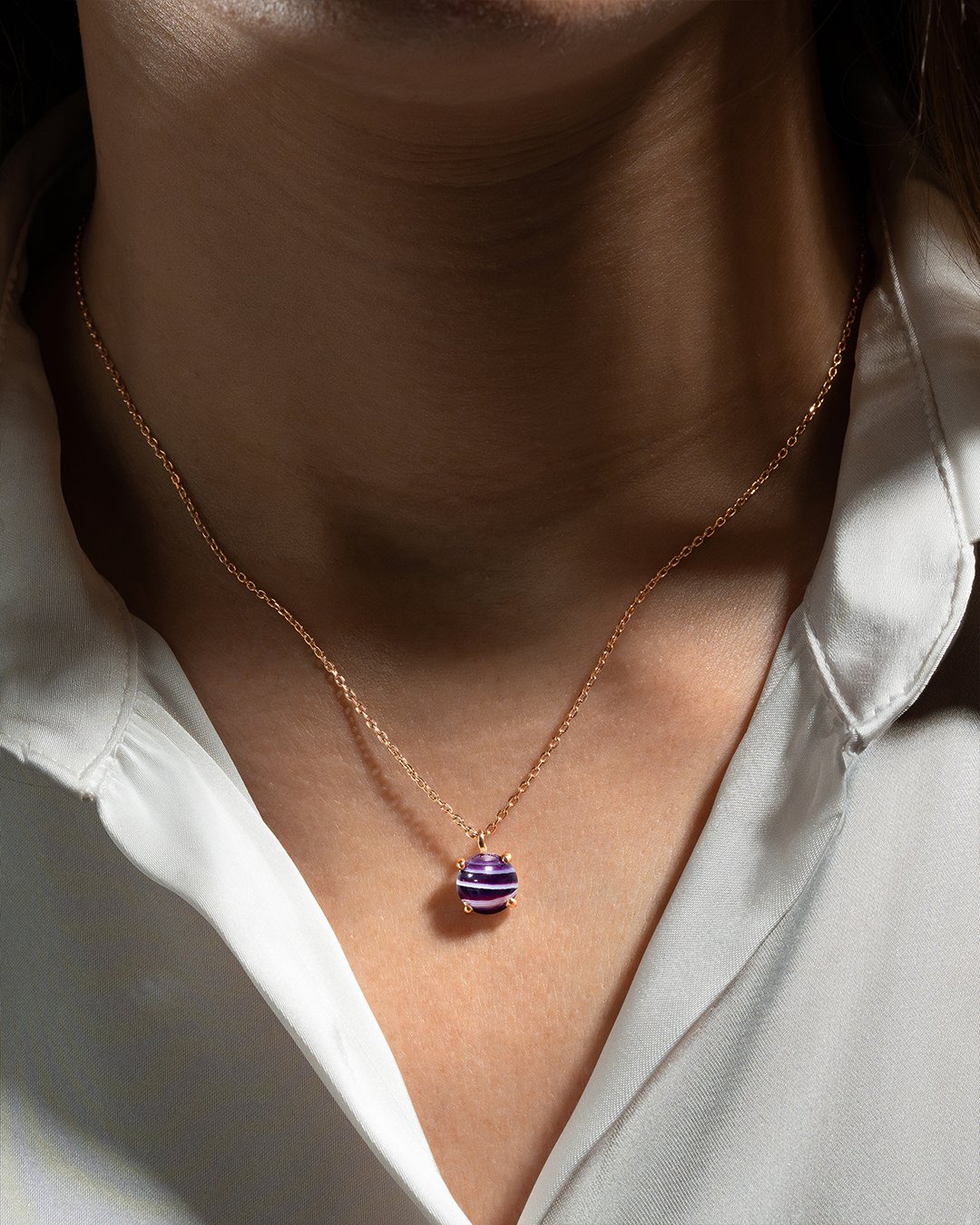 Anhänger violetten Achat Calizzonio