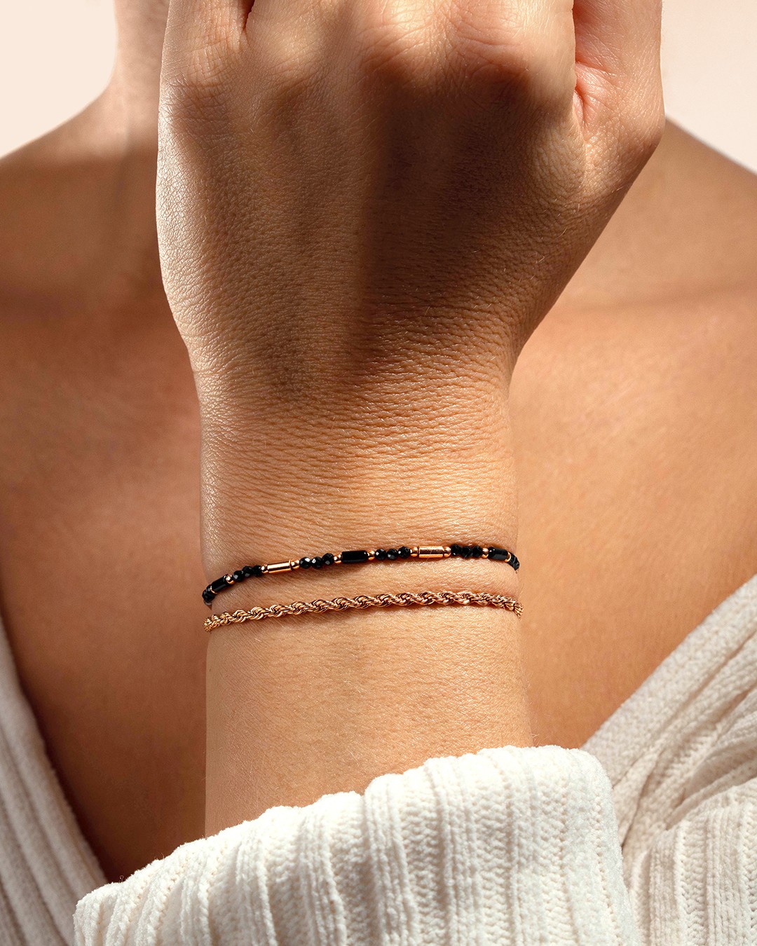 Armband  Turmalinquarz und schwarzer Achat Portofina