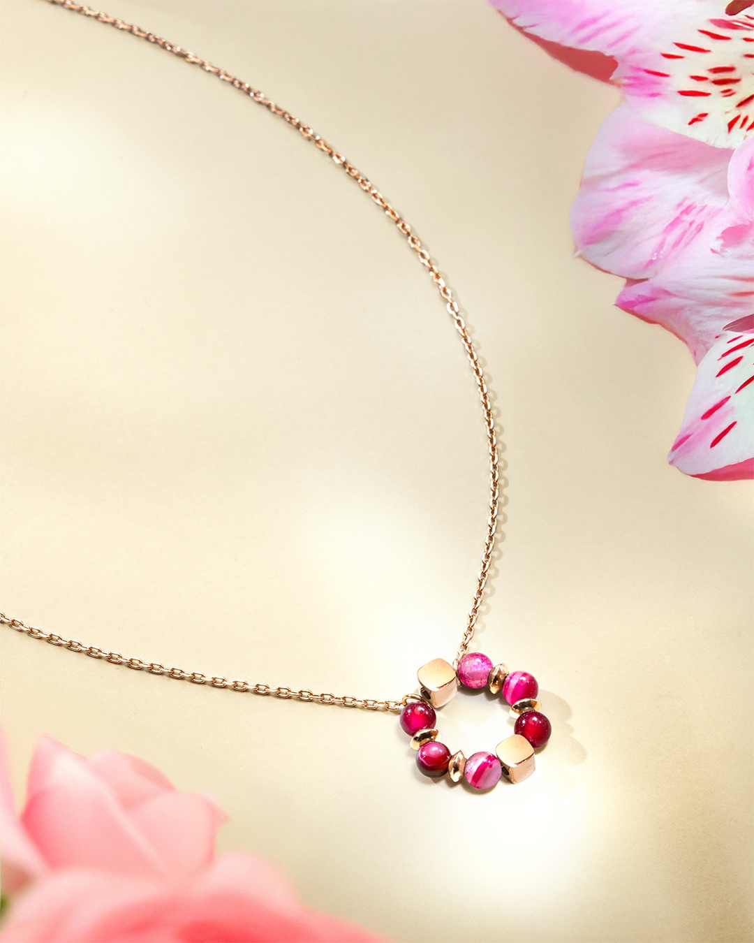 Packshot Anhänger Rosenachat Roselia