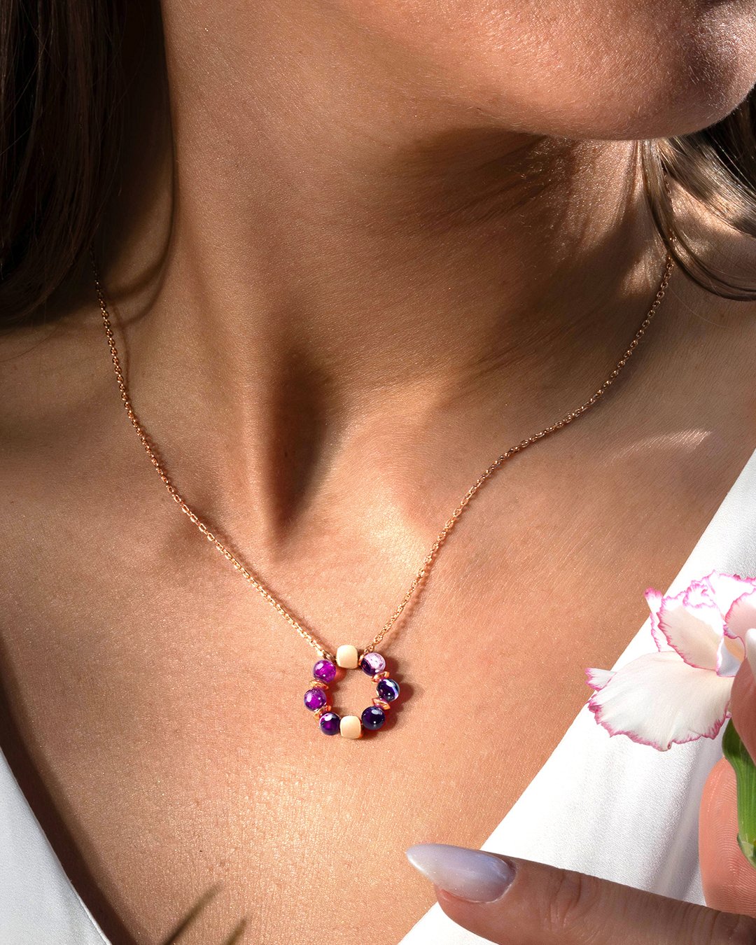 Anhänger violetten Achat Porporia