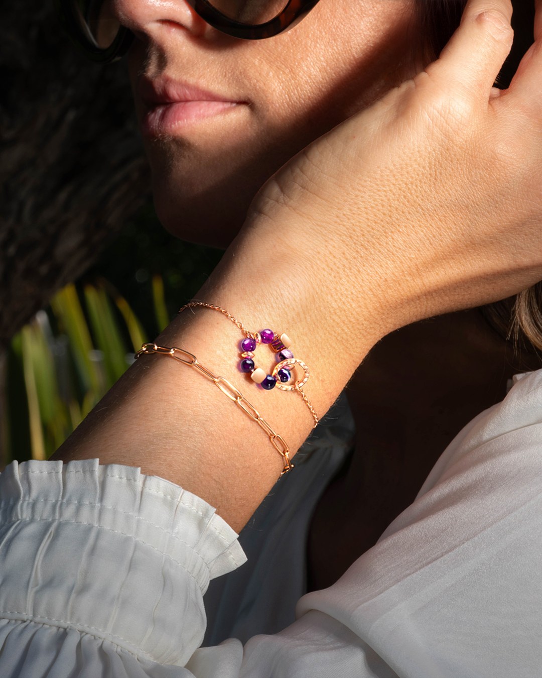 Armband violetten Achat Porpora