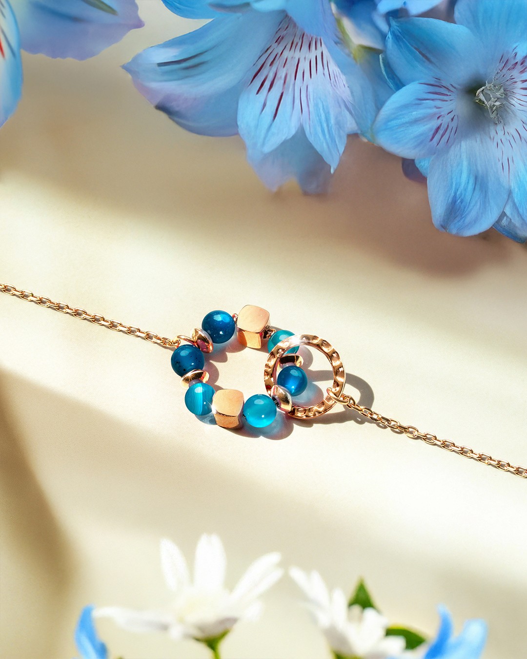 Armband Blauer Achat Azzurra