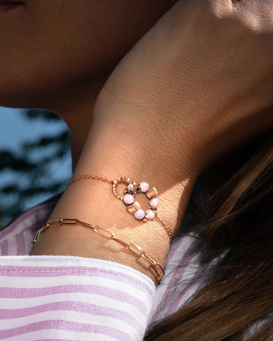 Armband Rosenquarz Aurora