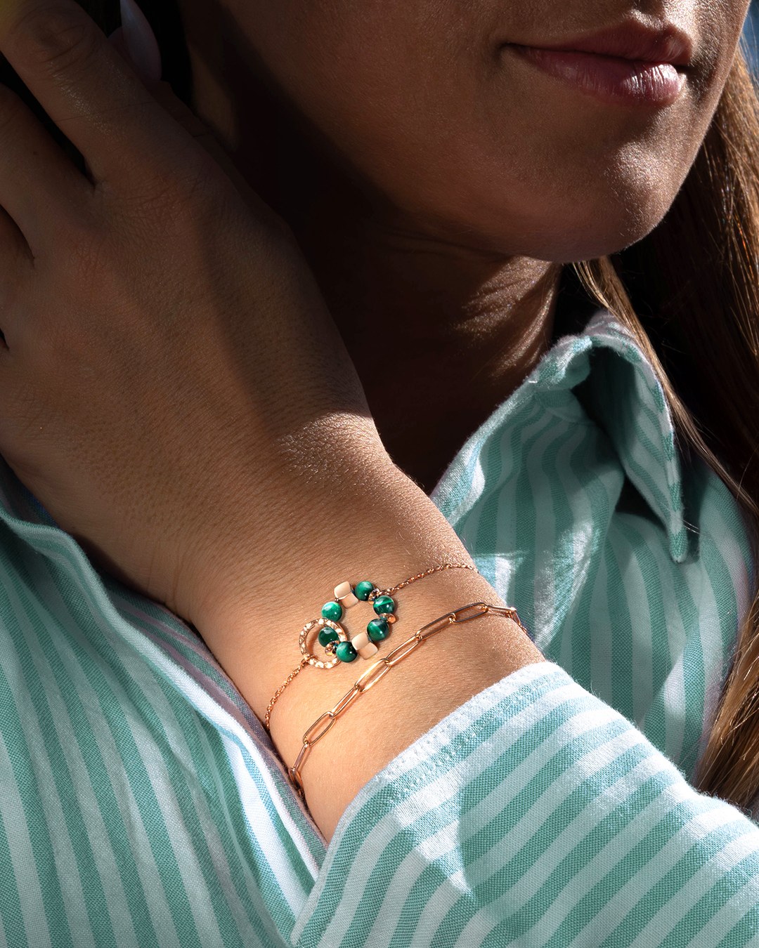 Armband Malachit  Umbria