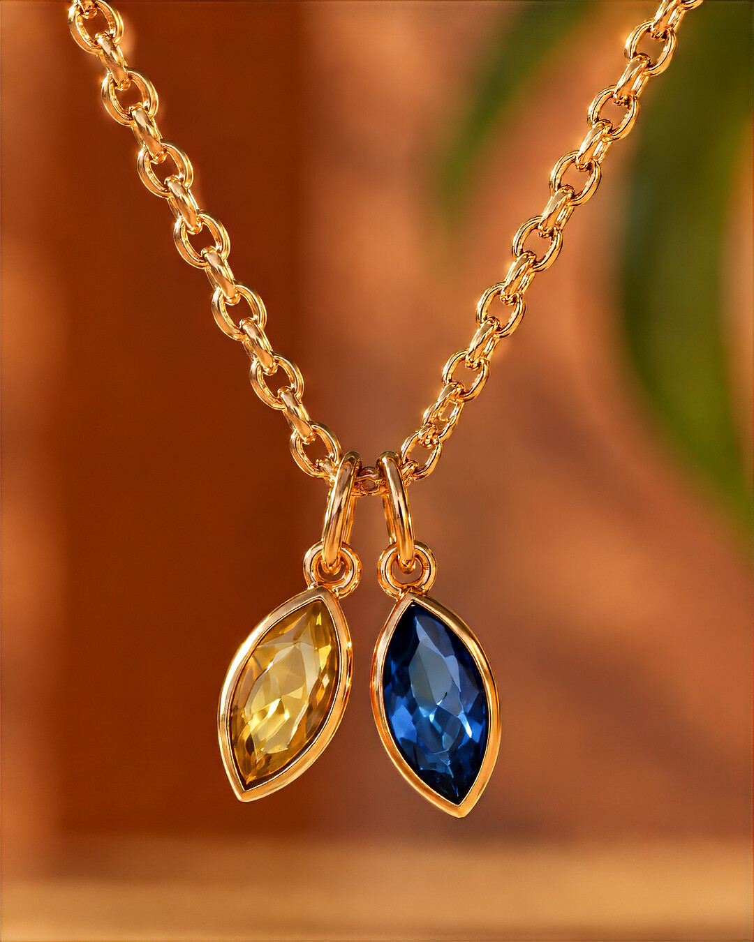 Anhänger Gelber und blauer Zirkon Cefalmare