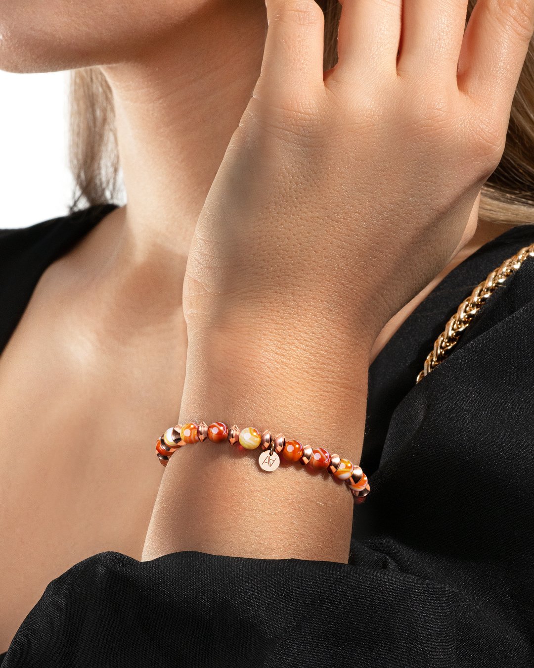 Armband gebundenem Achat  Rossono