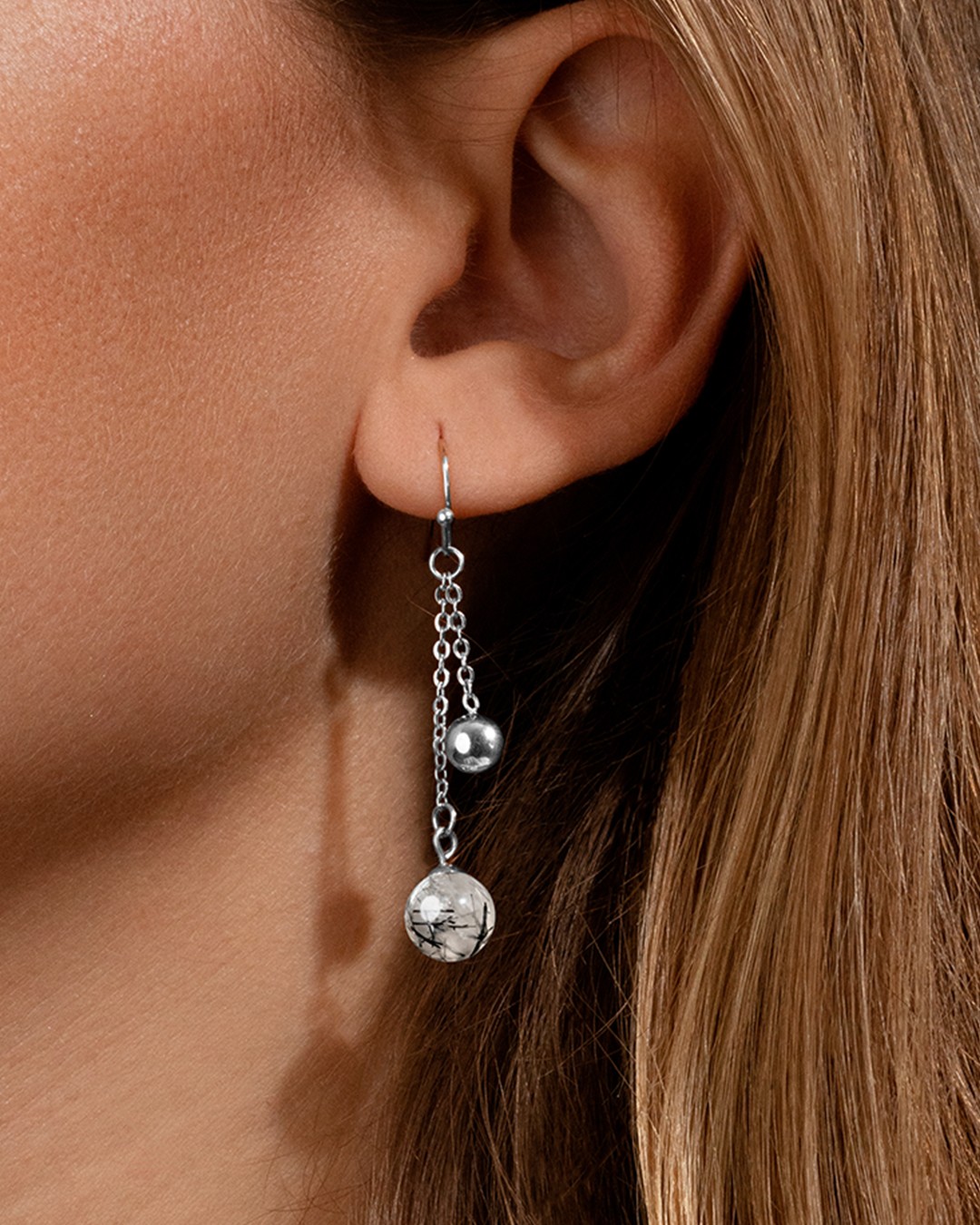 Ohrringe Turmalin-Rutilquarz Rimini Claro