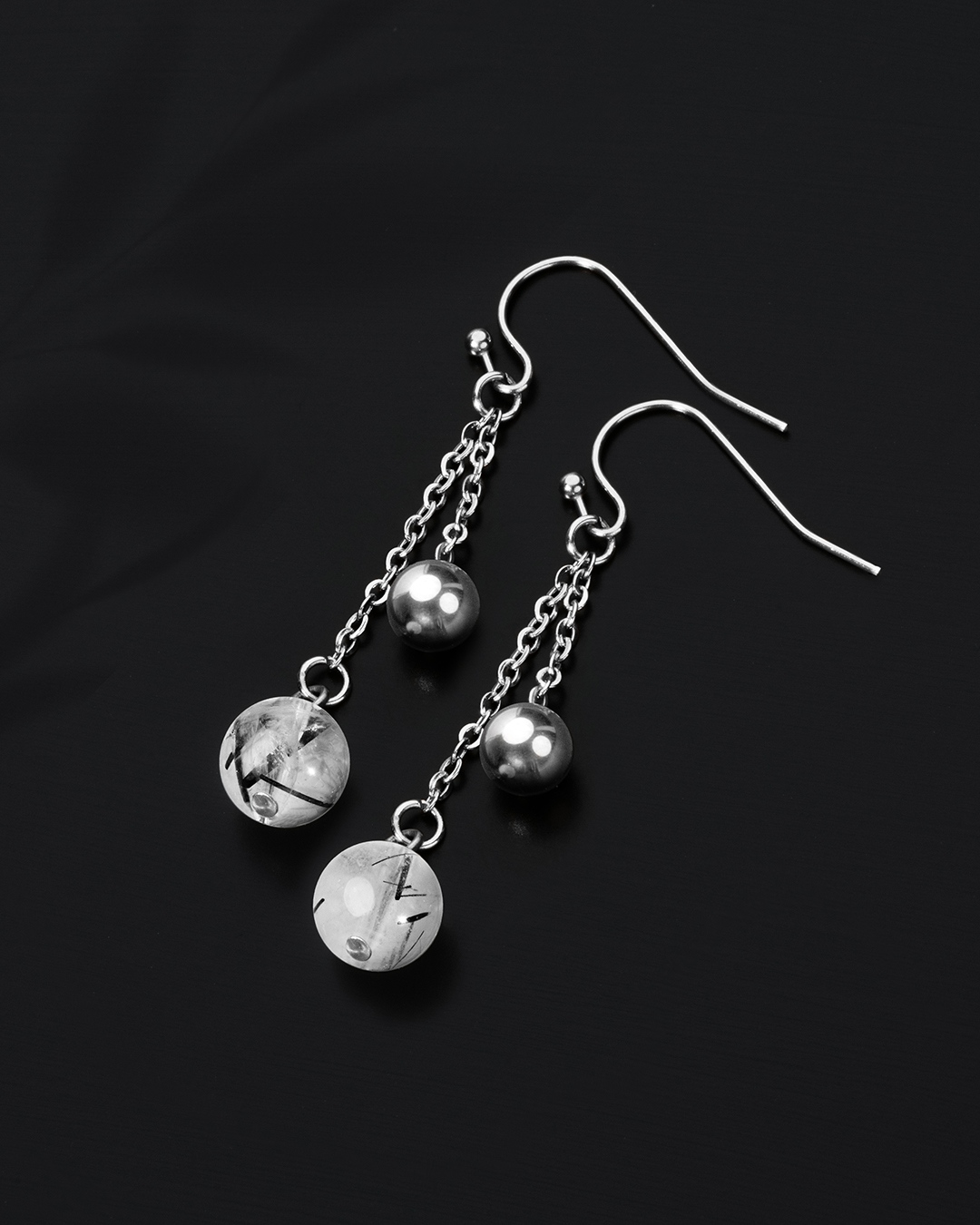 Packshot Ohrringe Turmalin-Rutilquarz Rimini Claro