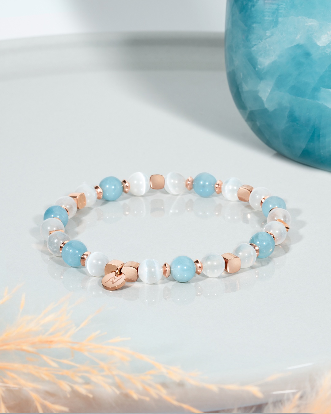 Packshot Armband Steinheilkunde Gelassenheit in Beziehungen